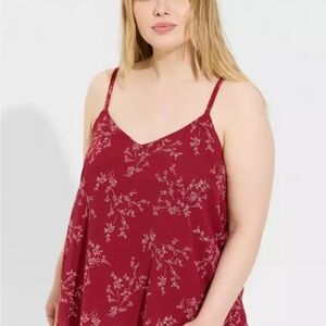 Torrid Sophie Chiffon Swing Cami Dainty Bouquets
